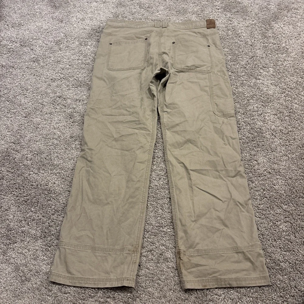 Prana Men's Beige Breathe Pants 34x30 Canvas Style M4BR30111 Organic Cotton